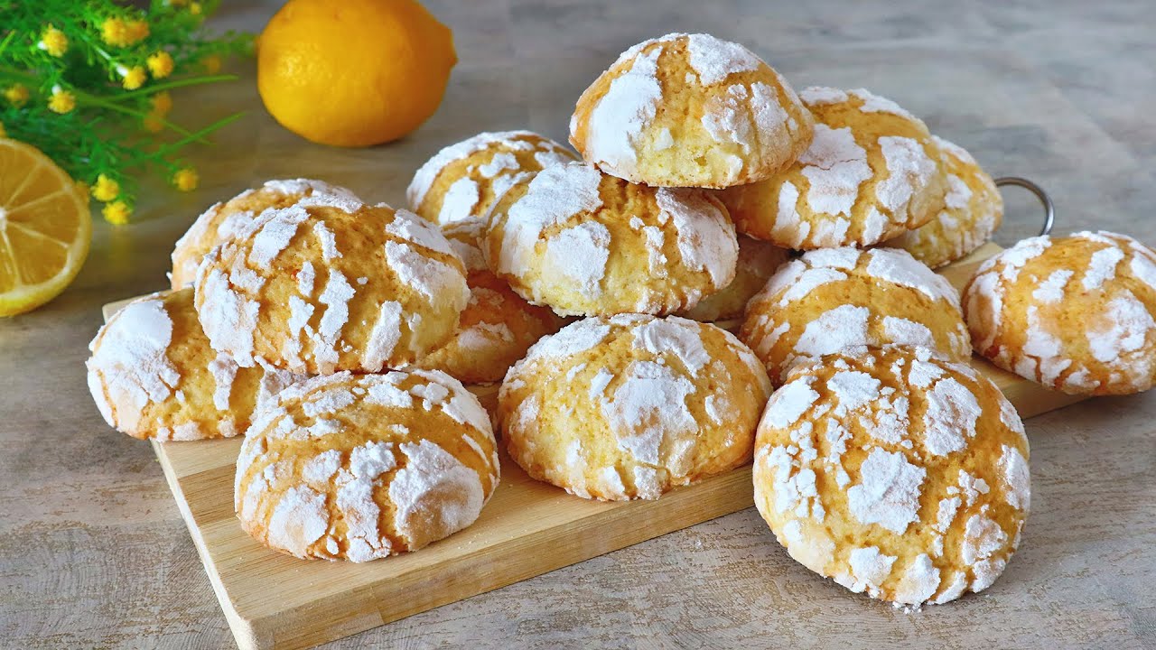 Мраморное печенье с лимоном и мятой с начинкой из чизкейка