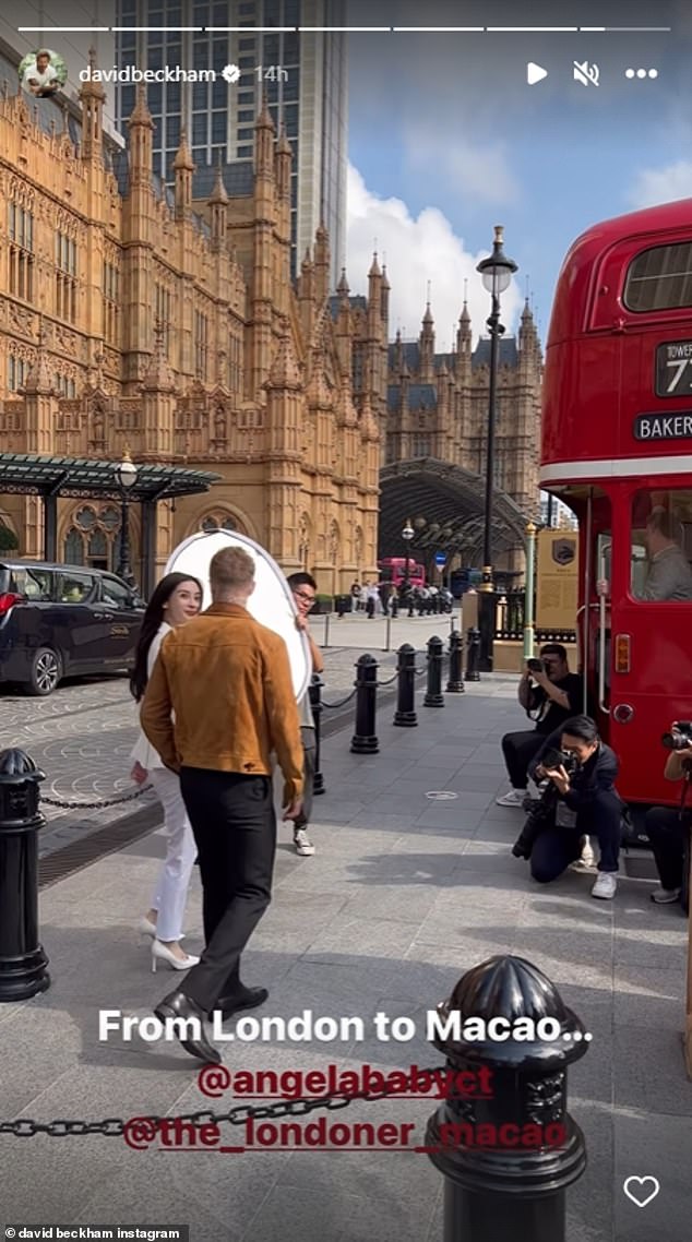 Дэвид был на курорте The Londoner Macau еще в мае на его торжественном открытии.  Курорт на полосе Котай в Макао позволяет гостям «ощутить типичное британское гостеприимство».