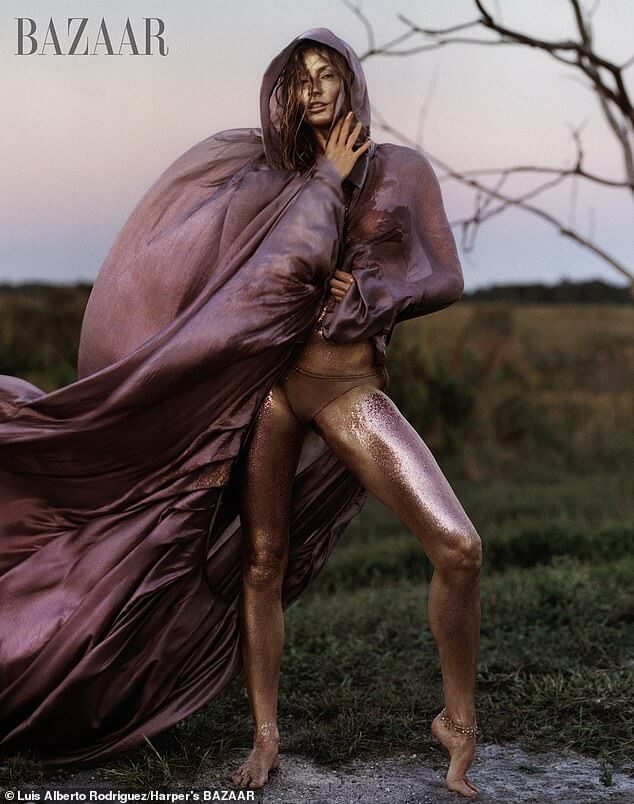 Жизель Бюндхен в бикини с сетчатым верхом и юбкой для Harper's Bazaar… супермодель рассказывает о своей любви к джиу-джитсу на фоне слухов о романе с инструктором Хоакимом Валенте