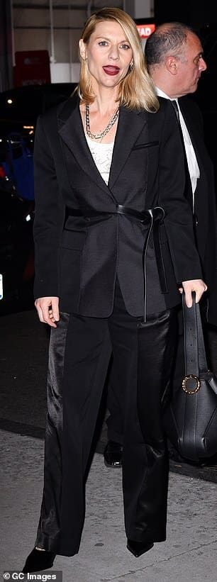 Клэр Дэйнс направляется на мероприятие Sophie's Choice в Нью-Йорке во вторник.