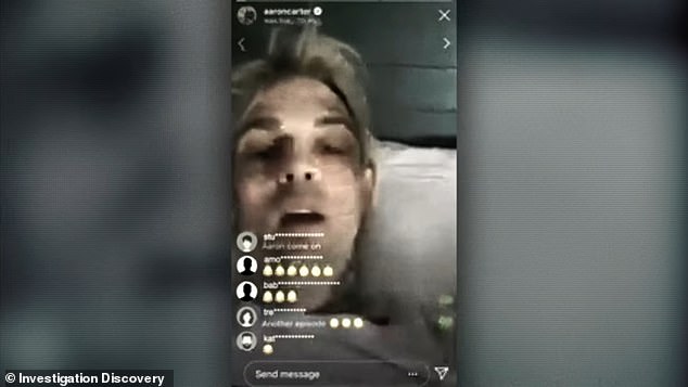 Младший брат Ника Аарон Картер затем изображен в видео в Instagram Live, где он говорит: «И мой брат изнасиловал тебя, и я это знаю».