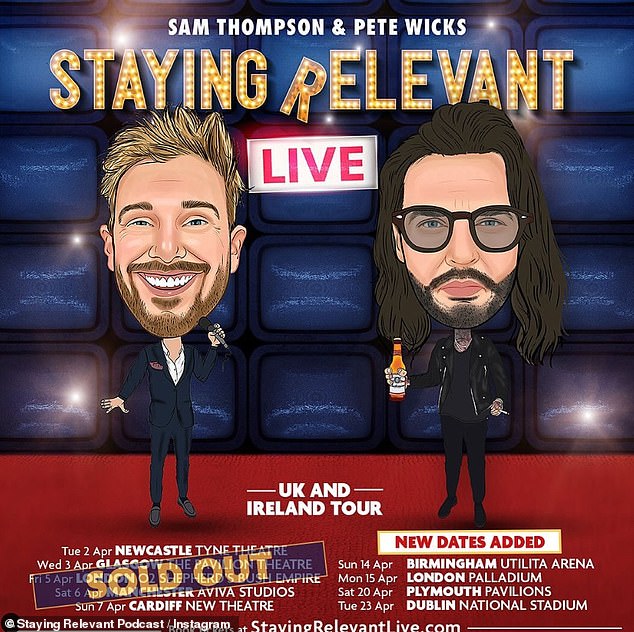 Тур Sam and Pete's Staying Relevant сначала анонсировал всего пять концертов в Ньюкасле, Глазго, Лондоне, Манчестере и Кардиффе, но после того, как был встречен общественный спрос и аншлаги, они устроили вторую волну концертов и добавили Бирмингем, Лондон, Плимут и Дублин. на тур