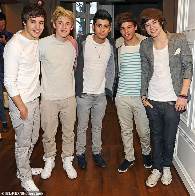 Слева направо: участники One Direction Лиам Пейн, Найл Хоран, Зейн Малик, Луи Томлинсон и Гарри Стайлс в 2012 году.