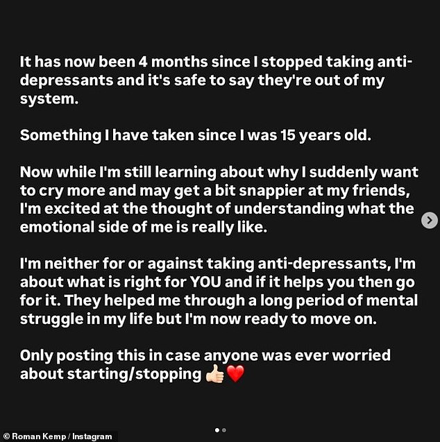 31-летний ведущий, страдающий депрессией с 15 лет, в четверг зашел в Instagram, чтобы поделиться с фанатами обновленной информацией о своем психическом здоровье.