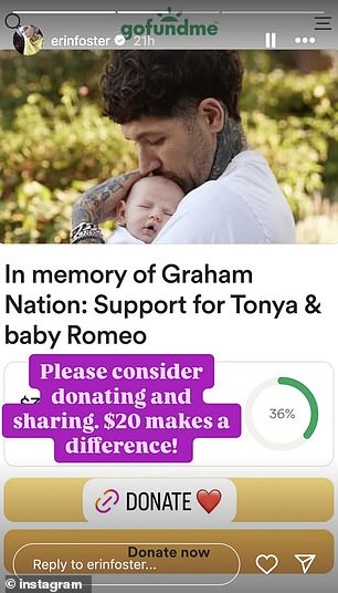 Она также поделилась ссылкой на страницу GoFundMe для партнера Грэма, которая уже собрала более 173 000 долларов.