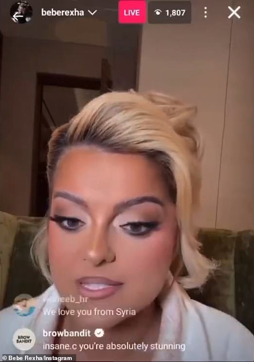 Во вторник вечером Биби (урожденная Блета) провела свой первый Instagram Live 