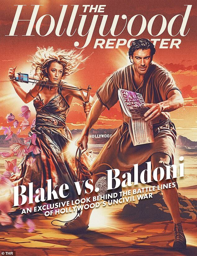 Последний номер журнала The Hollywood Reporter, в котором Блейк Лайвли и Джастин Балдони изображены враждующими друг с другом, вызвал яростную критику за то, что в нем высмеивается ее иск о сексуальных домогательствах.