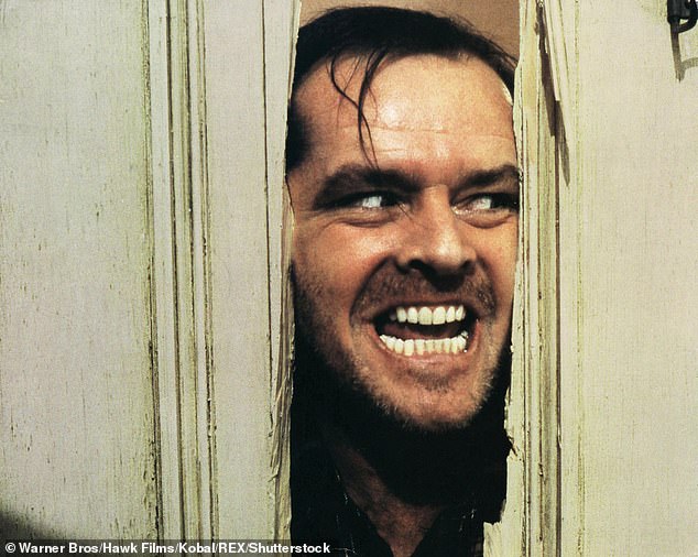 Nicholson also spoke about comparing himself to his Oscar-winning actor father and reflected on how he went on a journey to defeat his 'biggest fears and insecurities' before working on Borderline with Dane; pictured in 1980 The Shining movie still