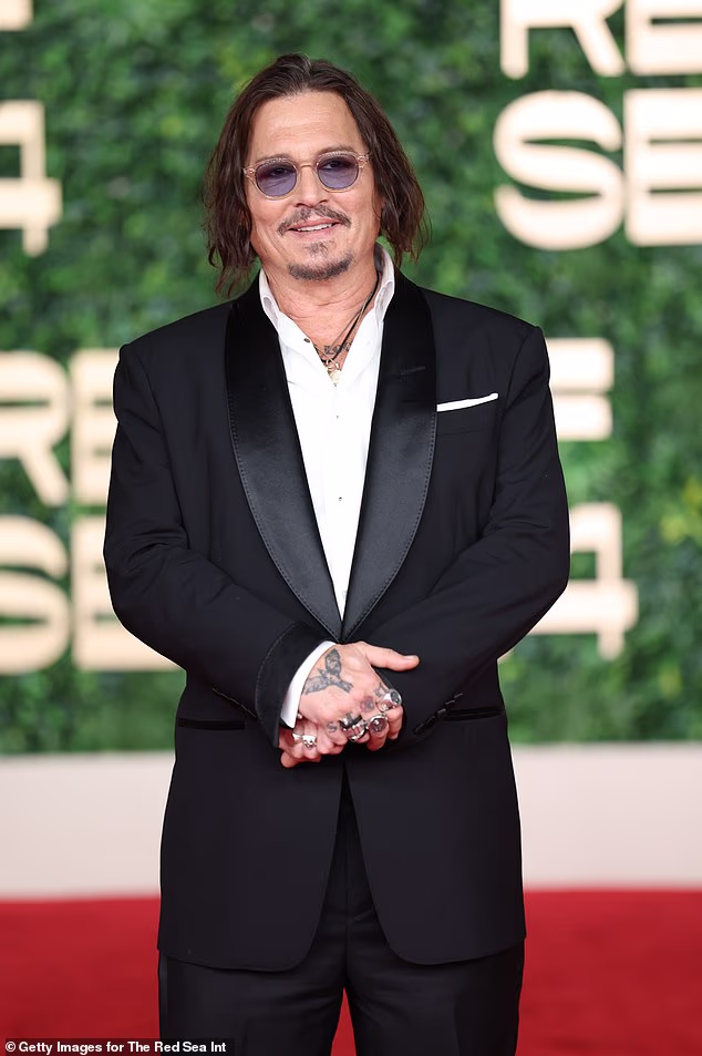 Johnny Depp is in the throes of a Hollywood comeback after his falling out with Amber Heard threatened his career; pictured December 2024