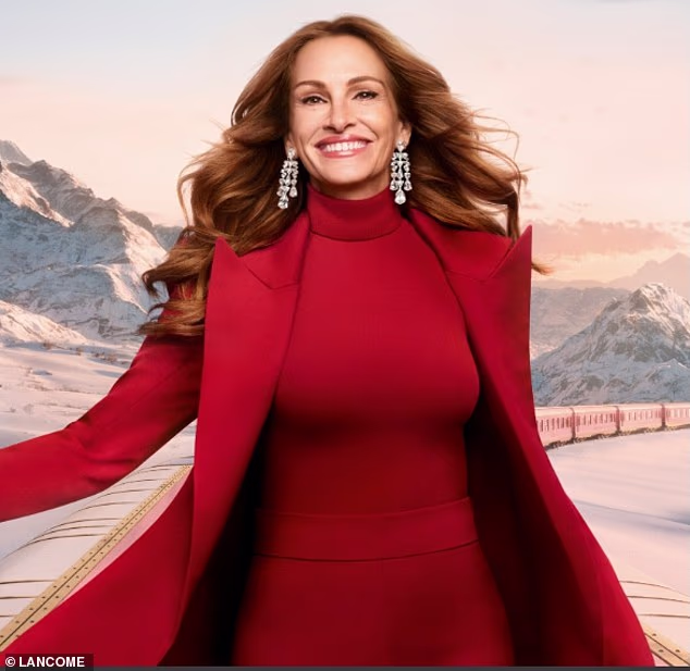 Julia Roberts looked very youthful in her new Lancôme holiday campaign. The 57-year-old actress was wrinkle free as she wore dewy plum makeup